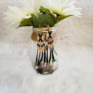 2/$14 Retro Geometric Tassel Beaded Feather